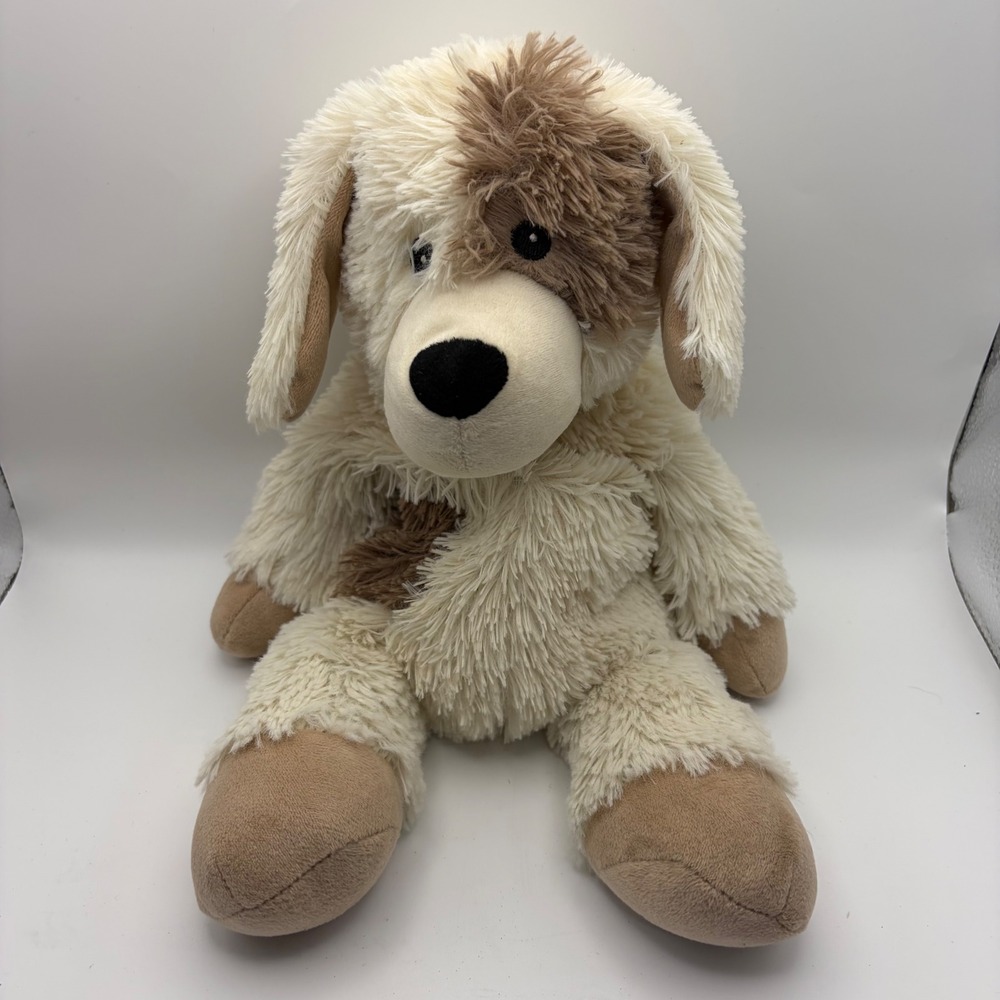 Warmies Microwaveable Lavender Scented Weighted Plush Puppy Dog Cream Brown 13in